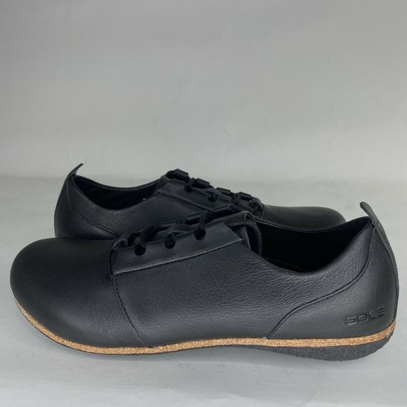 Sole Recork District Mens Size 9 Black Lace Up Shoes - Picture 2 of 6
